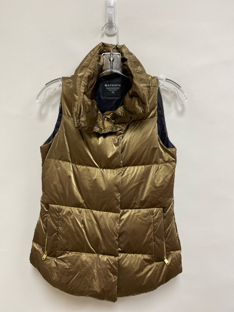 Athleta Size XXS Gold Puffer Down Ladies Vest
