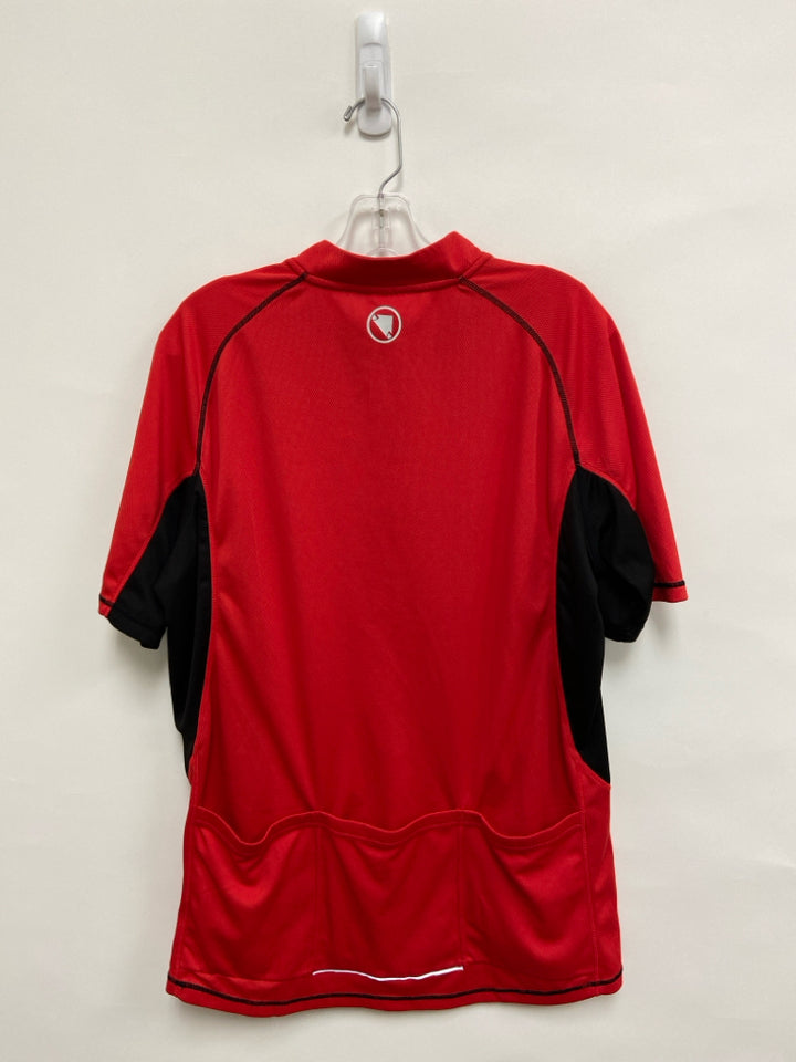Size XL Red Black Trimmed Quarter Zip Men&