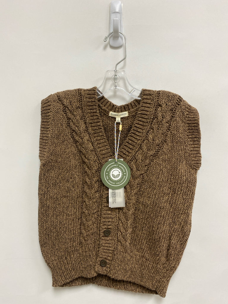 NWT The Sunday Collective SIZE 4/5 Brown Cable Knit Boy&