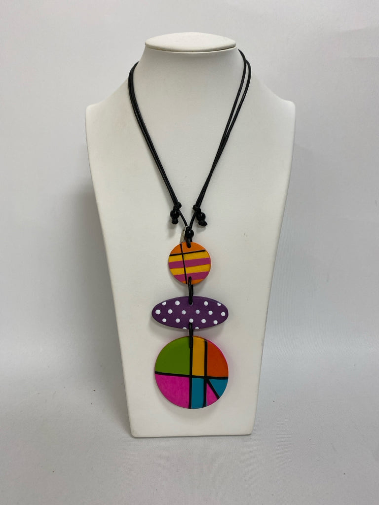 Sylca Designs Multi Color Black Necklace