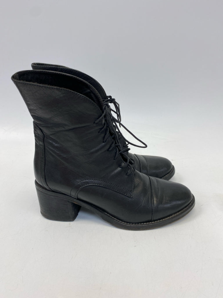 Size 38 Black Lace-up Boots