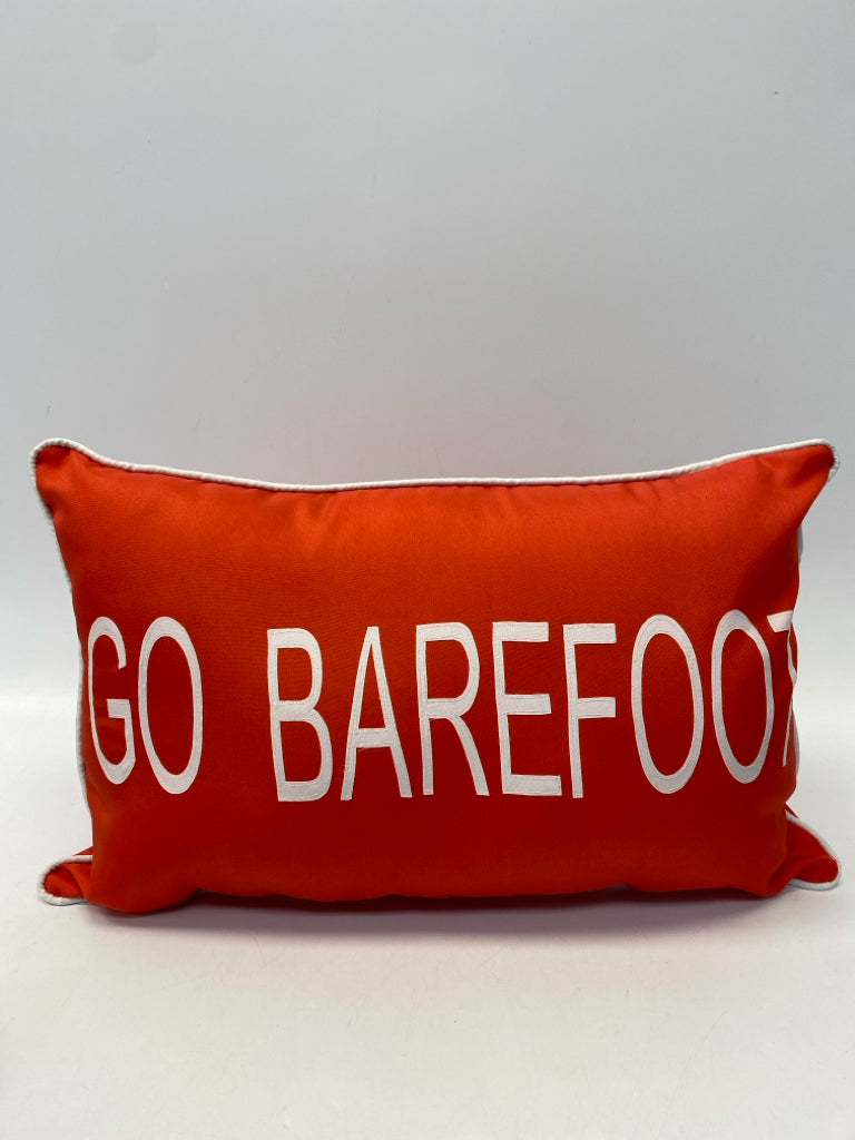 Red White Words Pillow
