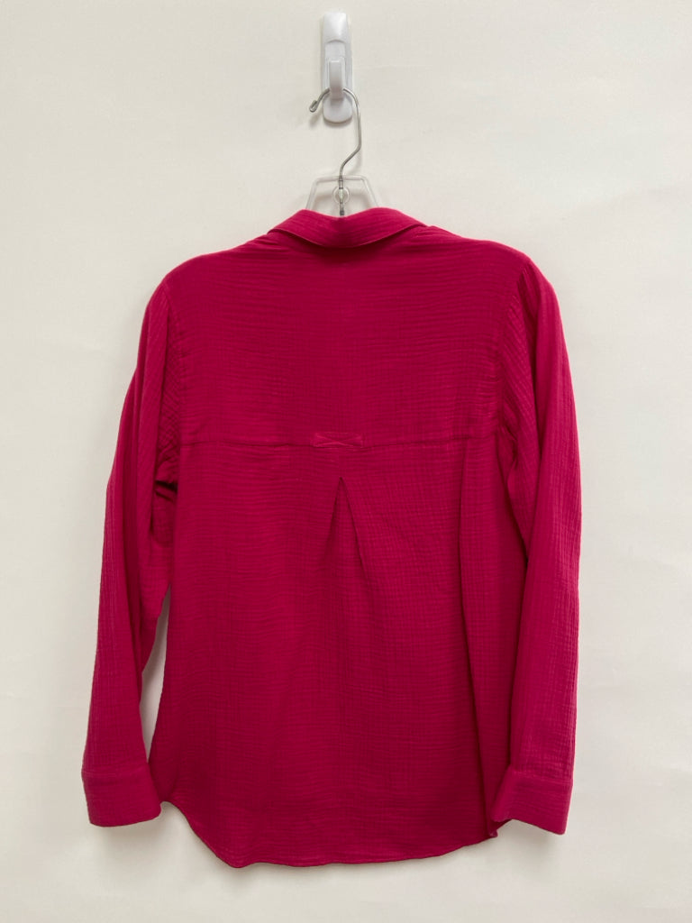 NWT Soft Surroundings Size XS Dark Fuchsia Button Up Ladies Top