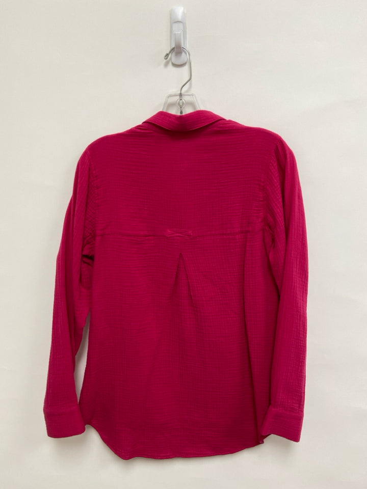 NWT Soft Surroundings Size XS Dark Fuchsia Button Up Ladies Top