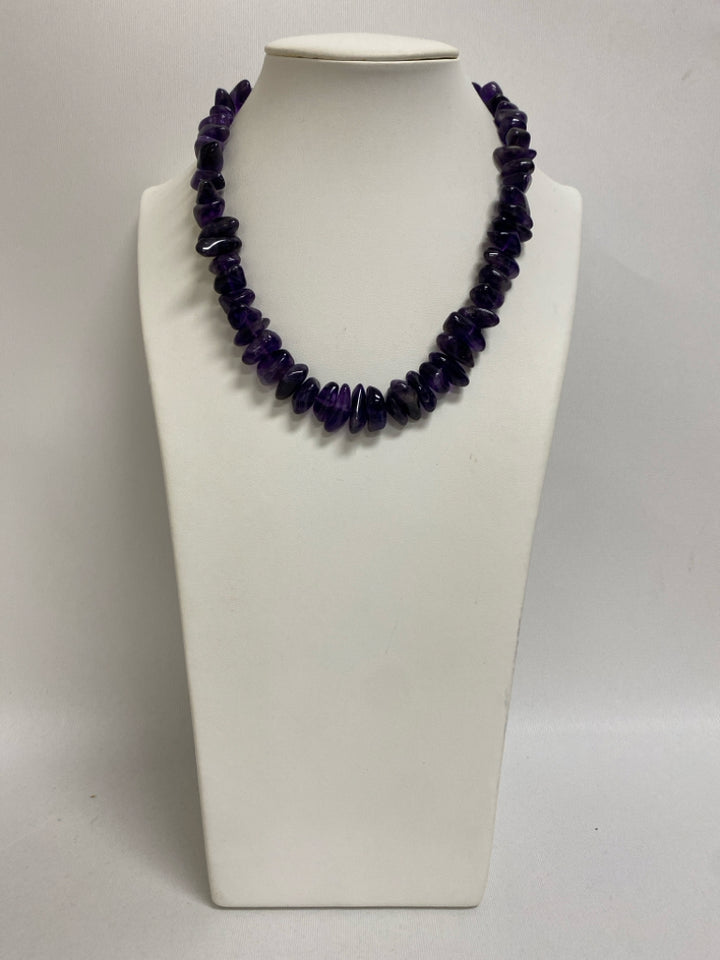 Purple Black Shapes Necklace