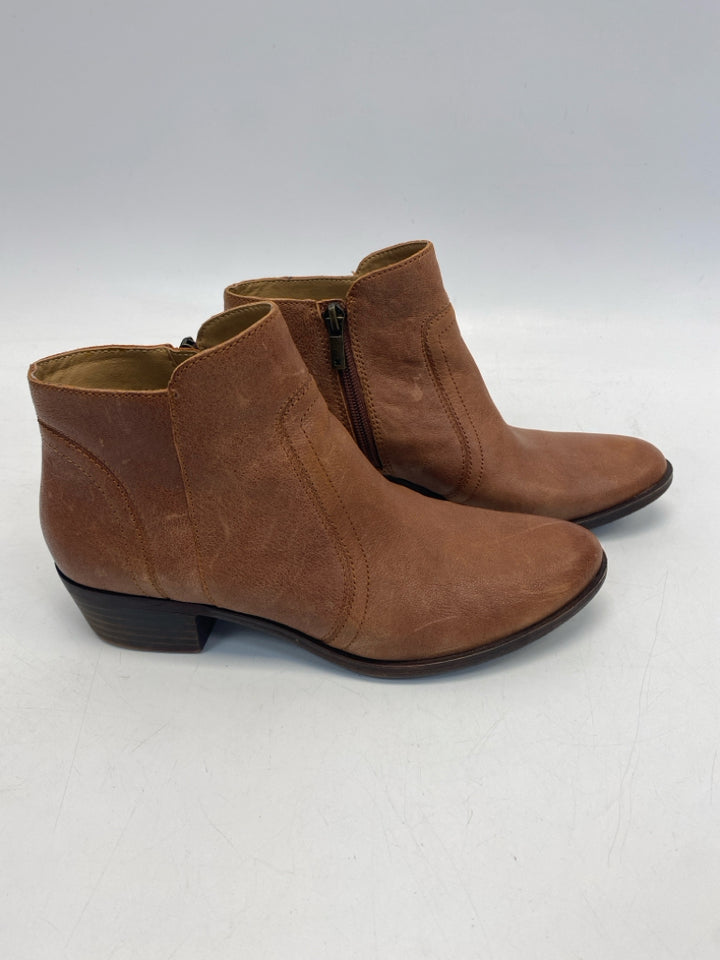 Lucky Brand  Size 7.5 Bronze Side Zipper Boots
