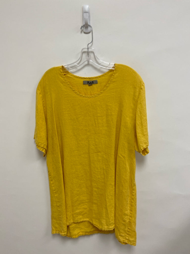 Flax Size L Yellow Ladies Top
