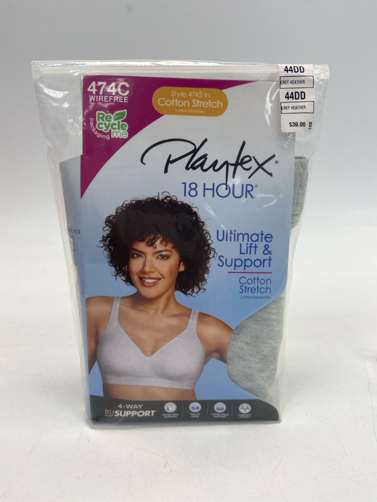 NEW/PKG Playtex Size 44DD Gray Heather Ladies Bra