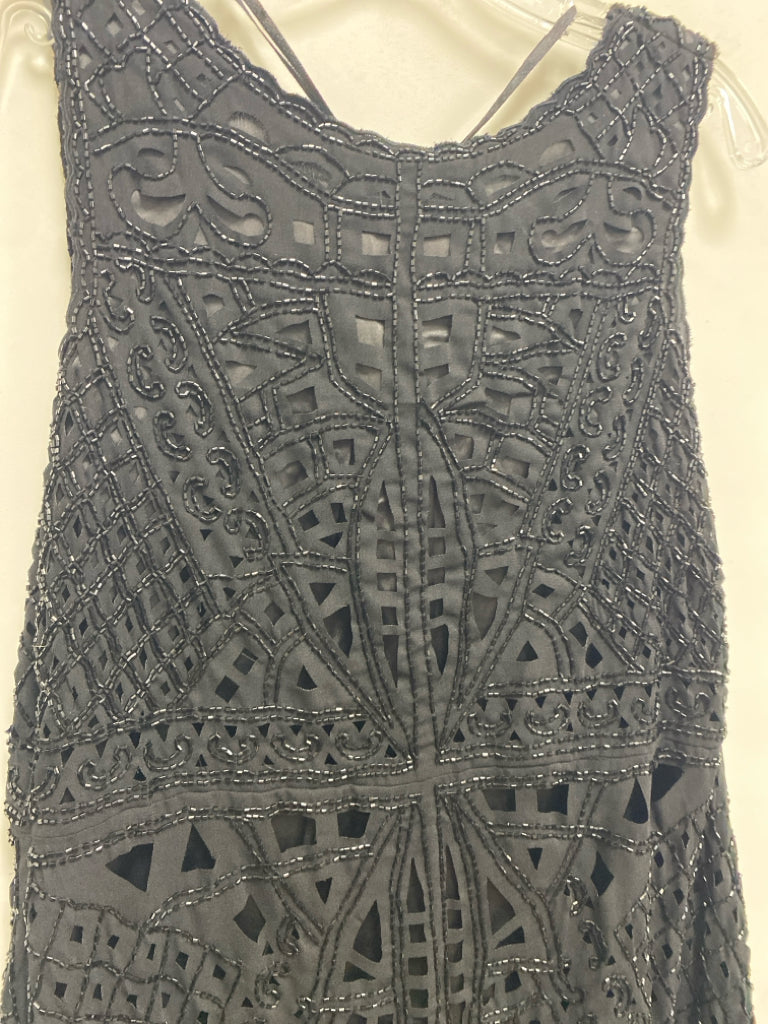 NWT Soft Surroundings Size 8 Black Beaded Sleeveless Ladies Dress