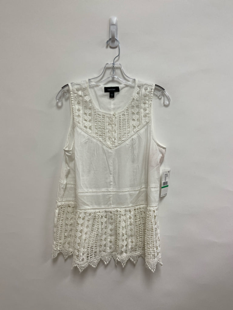 NWT Karen Kane Size L White Cut-Out Sleeveless Ladies Top
