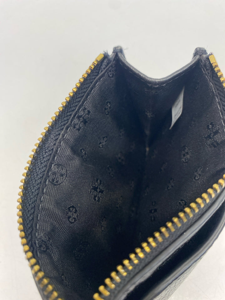 Tory Burch Black Gold Logo Wallet