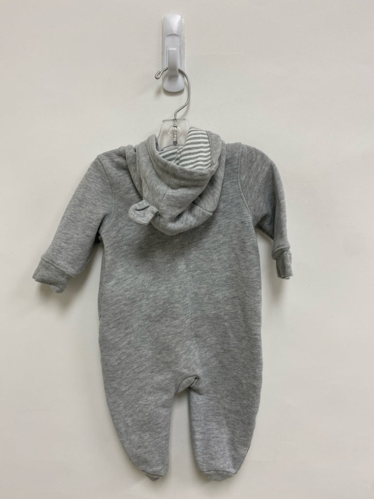 Baby Gap SIZE 0-3M Gray Zip Down Hooded Boy&