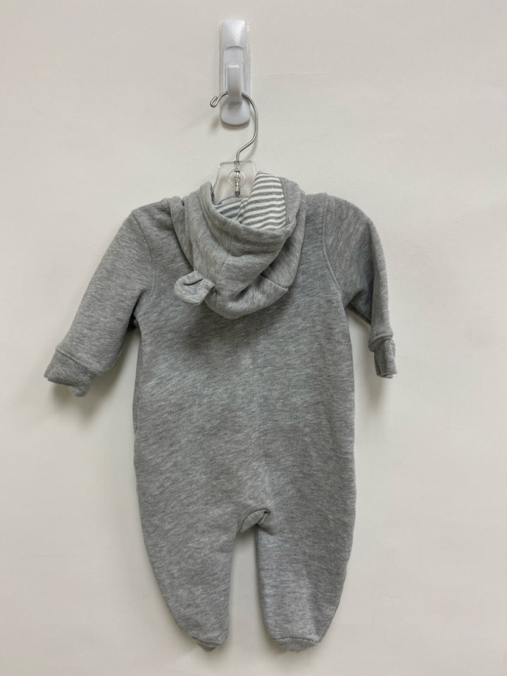 Baby Gap SIZE 0-3M Gray Zip Down Hooded Boy&