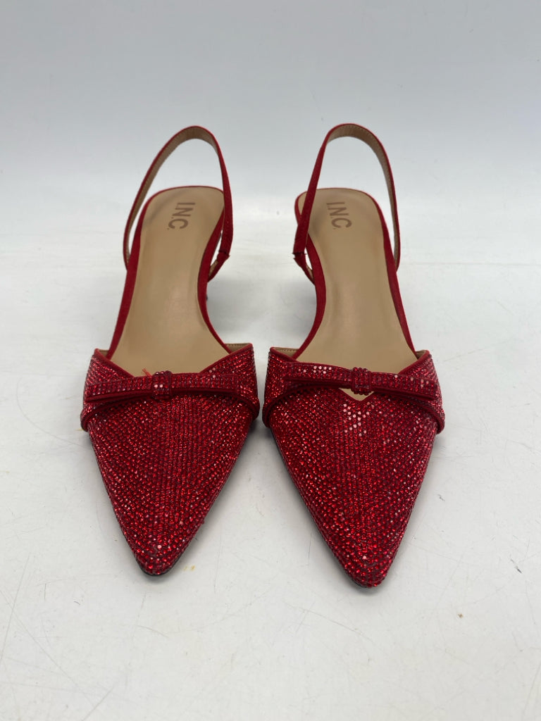 NWOT INC US Shoe Size 10.5 Red Rhinestone(s) Heels