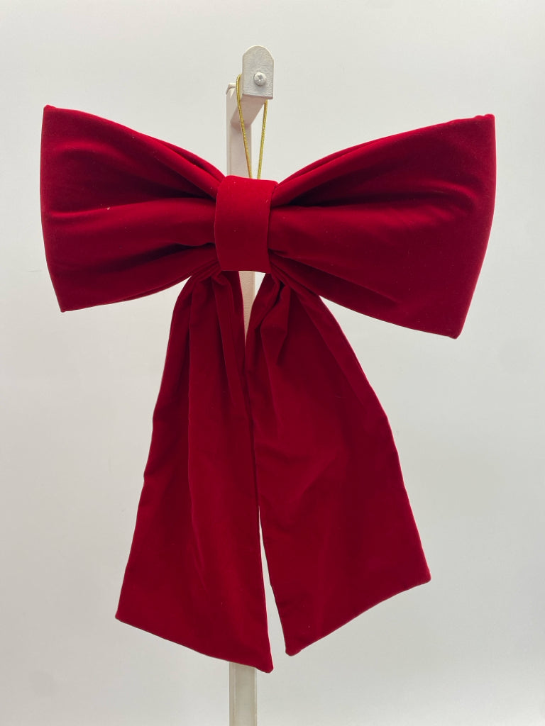 Dark Red Velour Ornaments