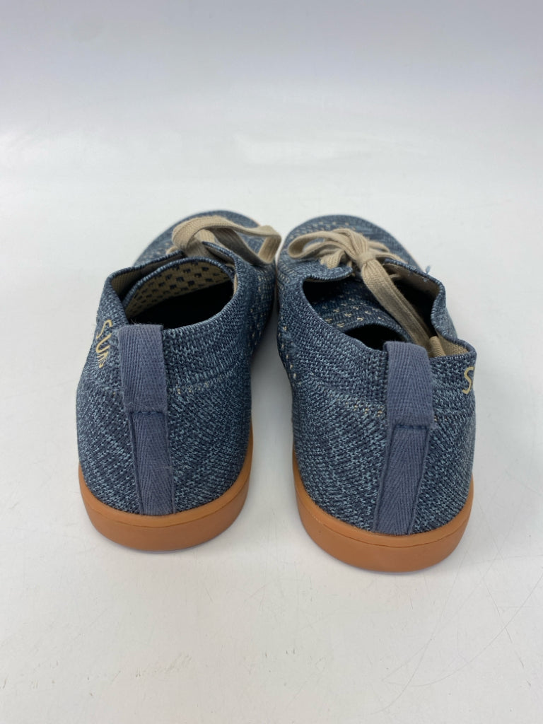 Size 10.5 Blue Lace-Up Fabric Men&