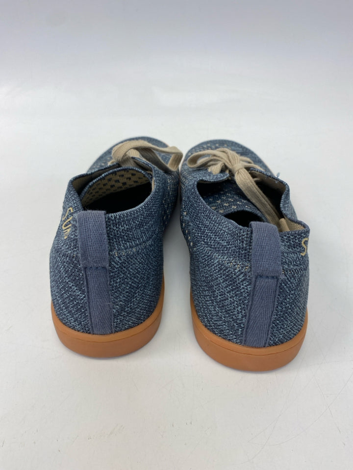 Size 10.5 Blue Lace-Up Fabric Men&