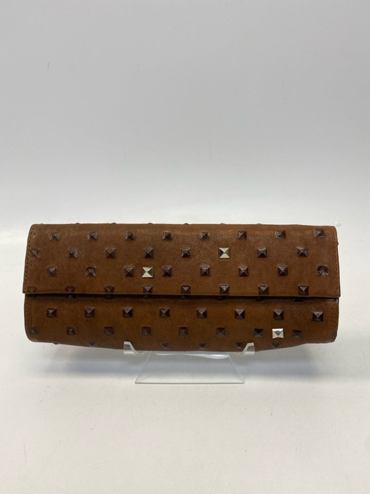 Costella Brown Studded Clutch