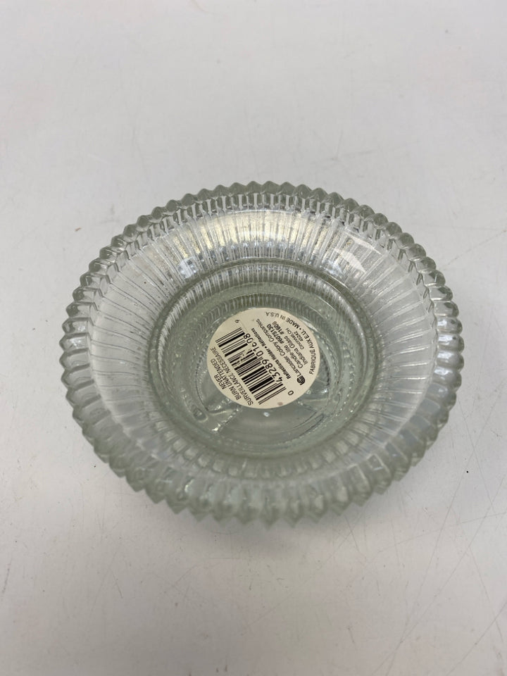 Indiana Glass Clear Ribbed Glass Candleholder(s)