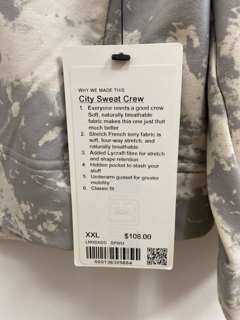 NWT Lululemon  SIZE  XXL Cream Gray Tie Dye Plus Size Athletic Top