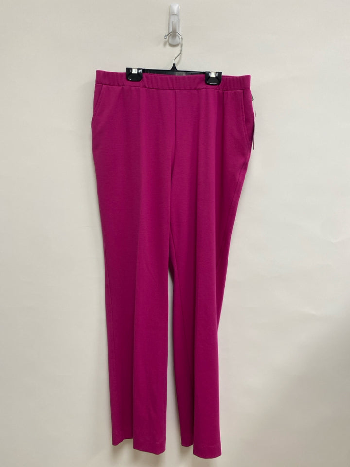 NWT Allison Daley Size 14 Fuschia Pull-on Ladies Pants