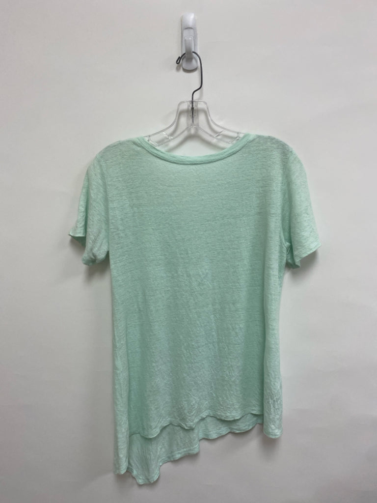 Eileen Fisher Size XS Mint Green V Neck Linen Ladies Top