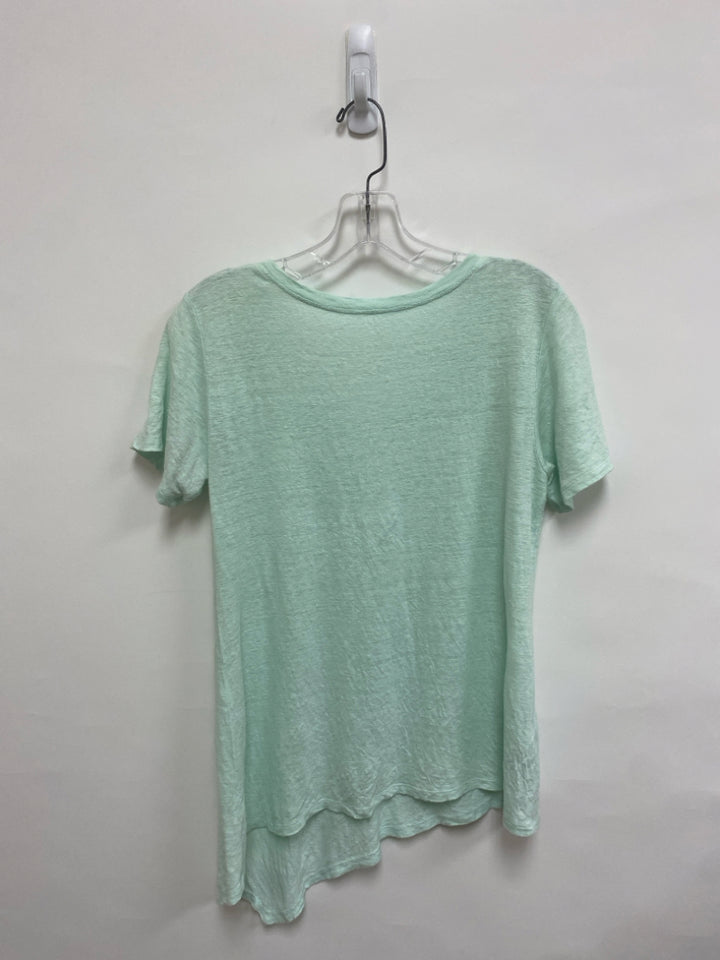 Eileen Fisher Size XS Mint Green V Neck Linen Ladies Top
