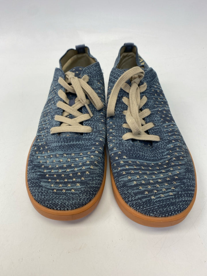 Size 10.5 Blue Lace-Up Fabric Men&