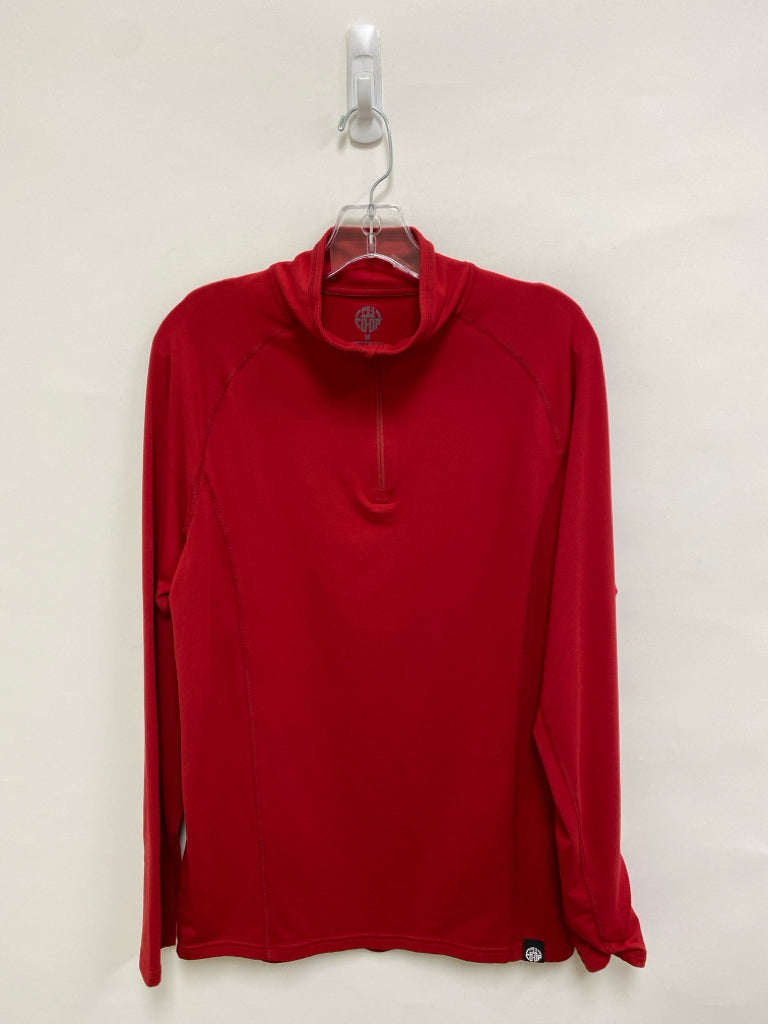 REI Size M Red Quarter Zip Men&
