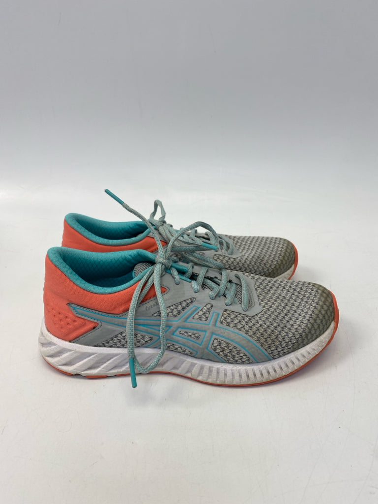 Asics  Size 7.5 Turq/Coral Lace-up Sneakers