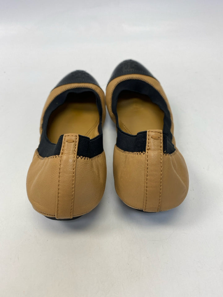 Tory Burch  Size 8 Brown Black Flats