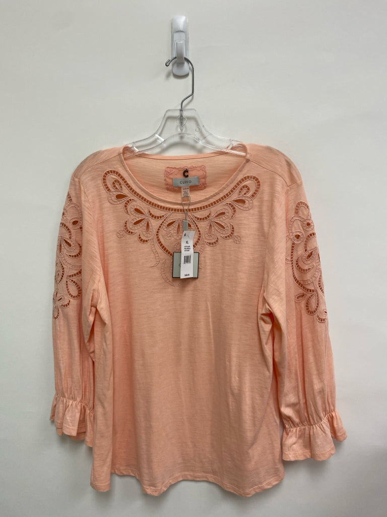 NWT Cupio Size XL Peach Cut-Out Ladies Top