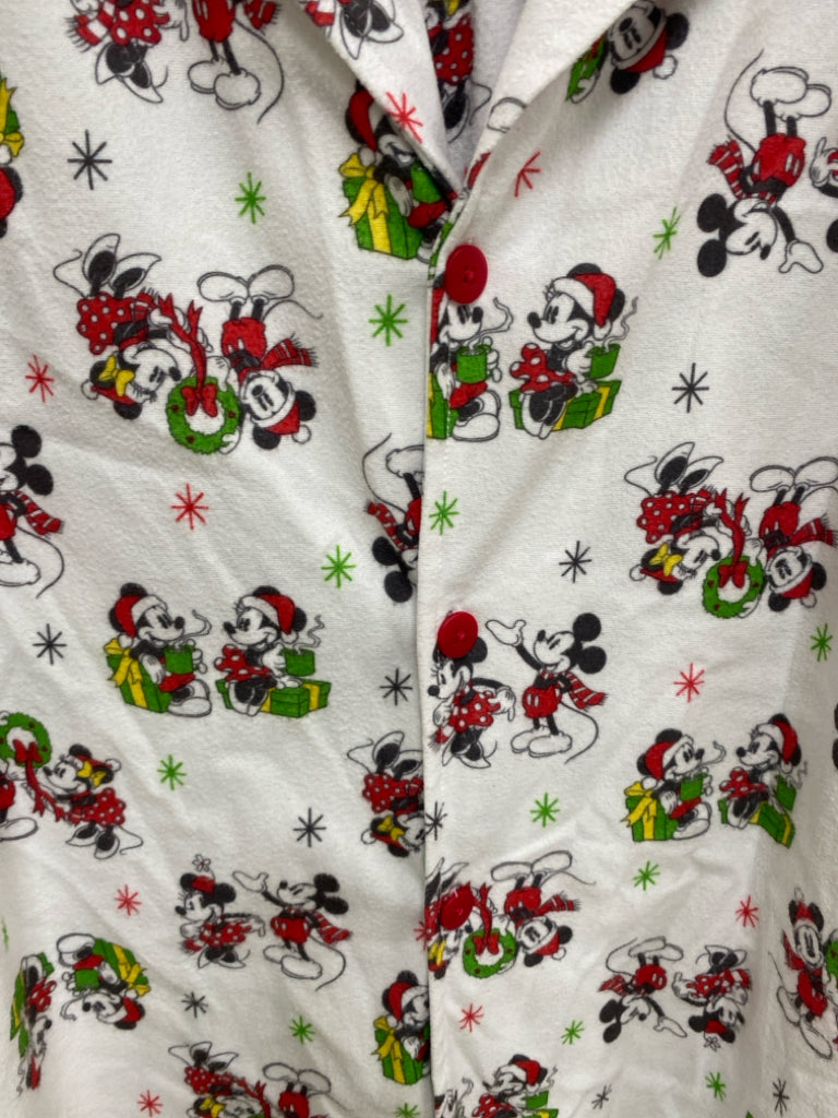 Disney Size XL White Red/Green Mickey Mouse Ladies 2pc Pajamas