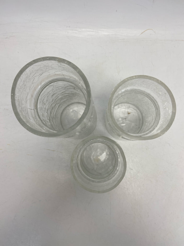 Clear Crackle Candleholder(s)