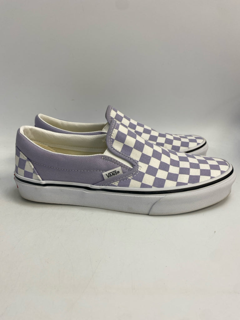 Vans  Size 9 Lavender/White Checkered Sneakers