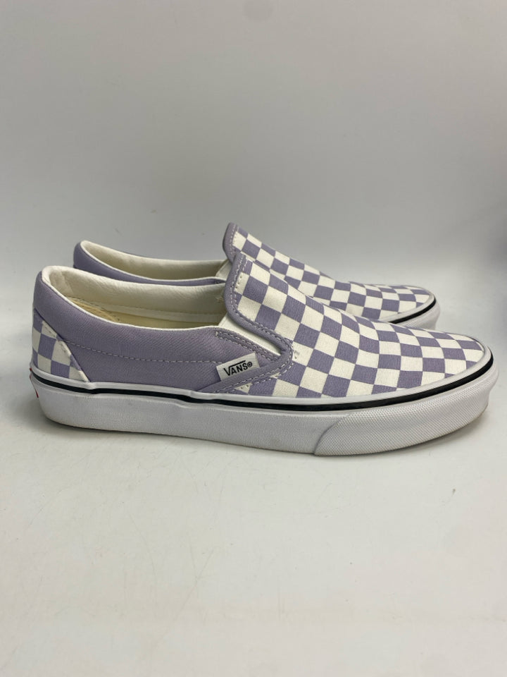 Vans  Size 9 Lavender/White Checkered Sneakers