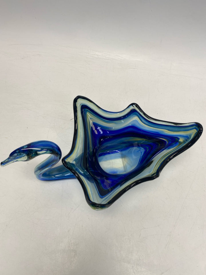 Blue Glass Sculpture