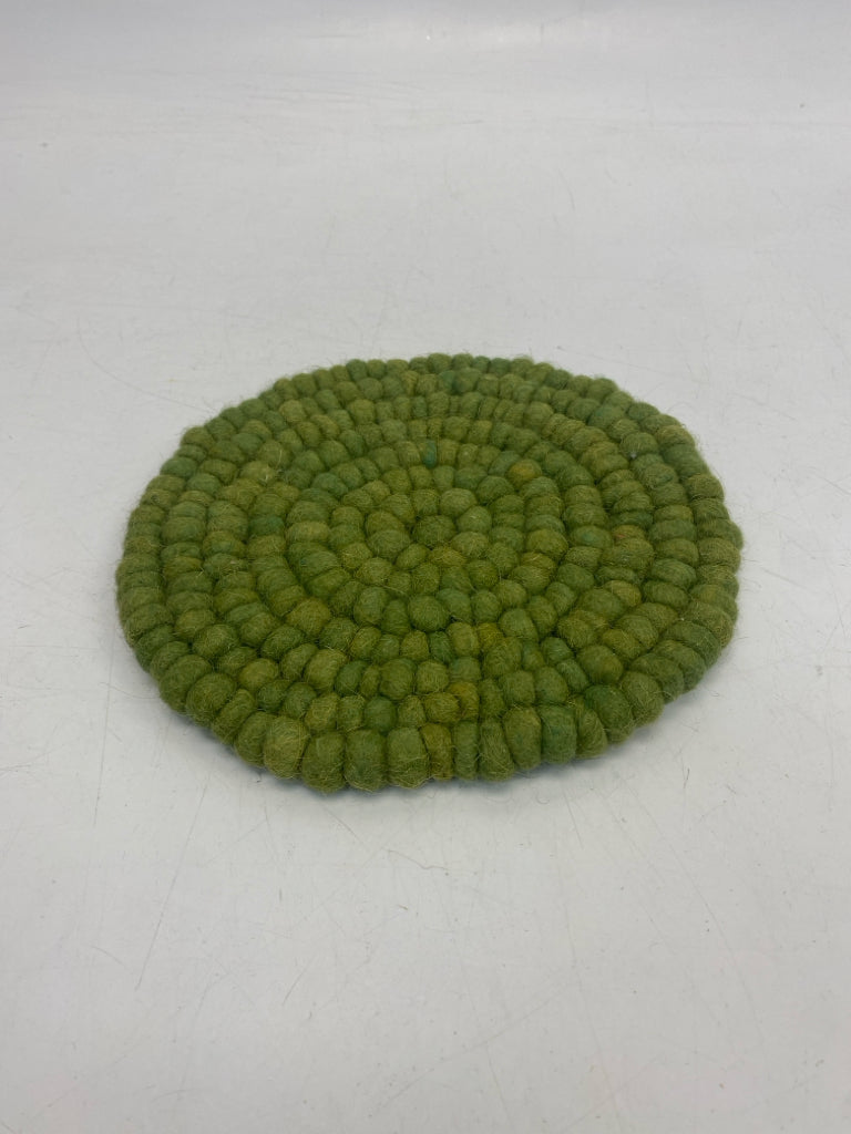Green Wool Trivet