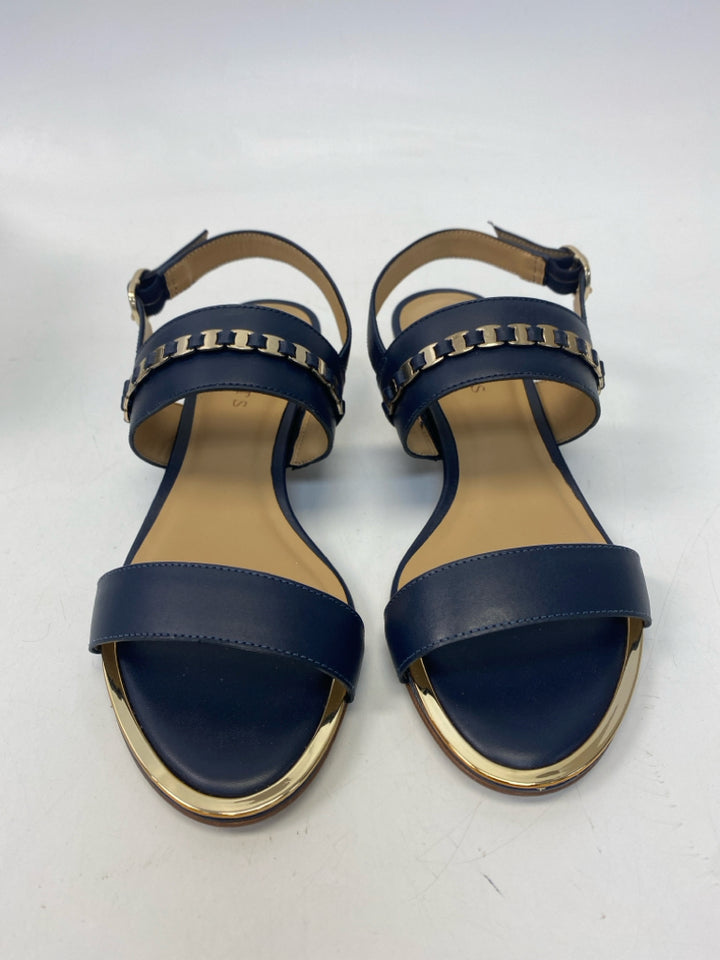 NWOT Talbots  Size 7 Navy Gold Accent(s) Sandals