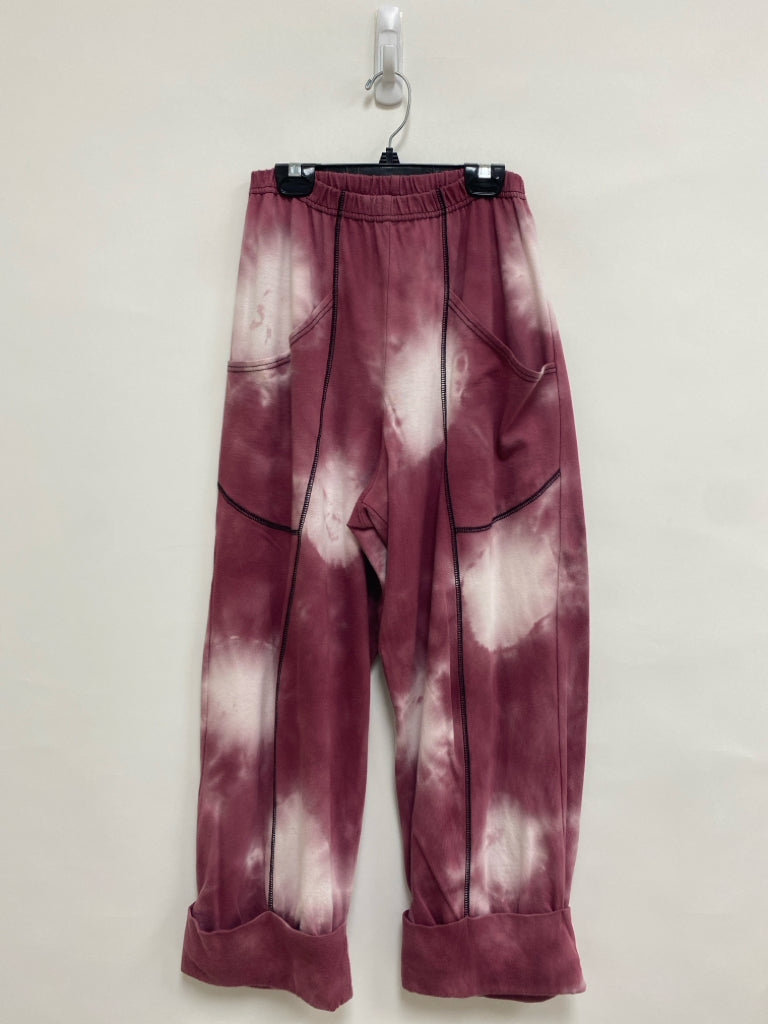 Cynthia Ashby Size XS Mauve White Tie Dye Pull-on Ladies Pants