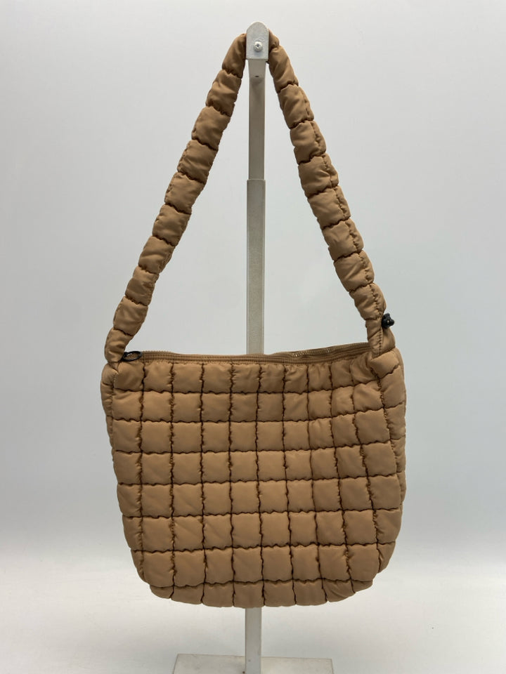 SINCERELY JULES Brown Puffer Nylon Handbag