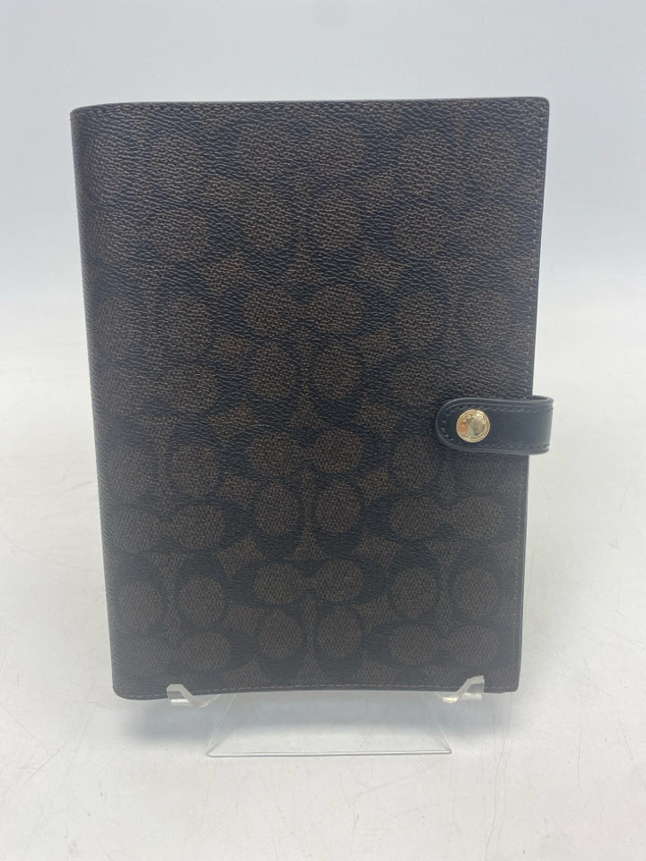 Coach Dark Brown Signature Notebook CZ198