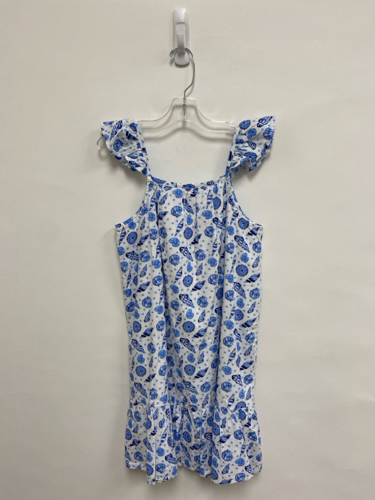 NWT Vineyard Vines SIZE M White Blue Shells Sleeveless Girl&