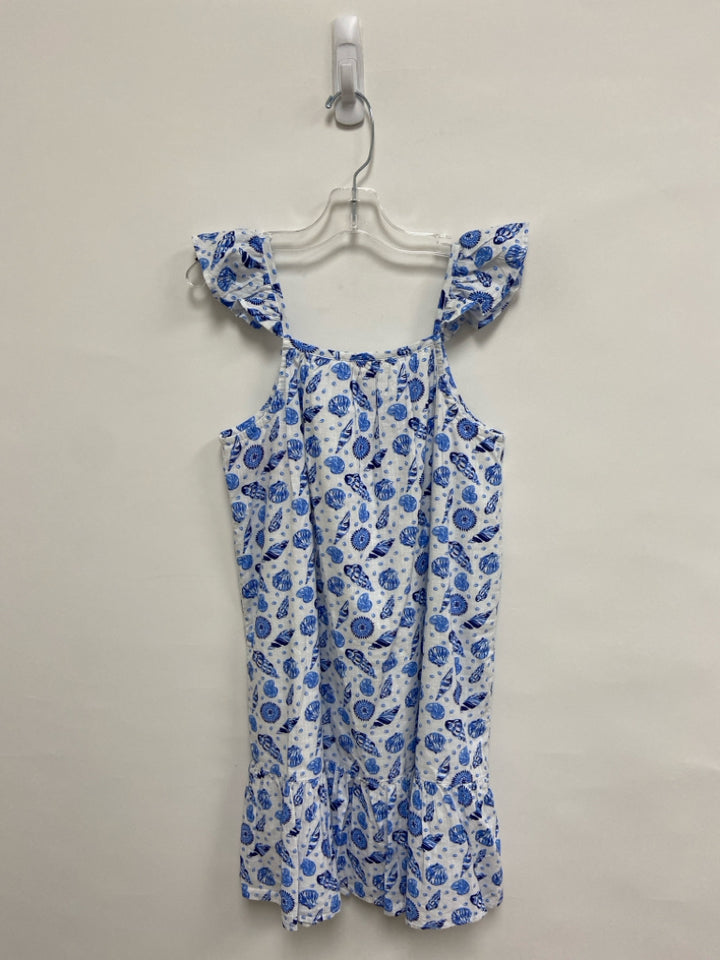 NWT Vineyard Vines SIZE M White Blue Shells Sleeveless Girl&