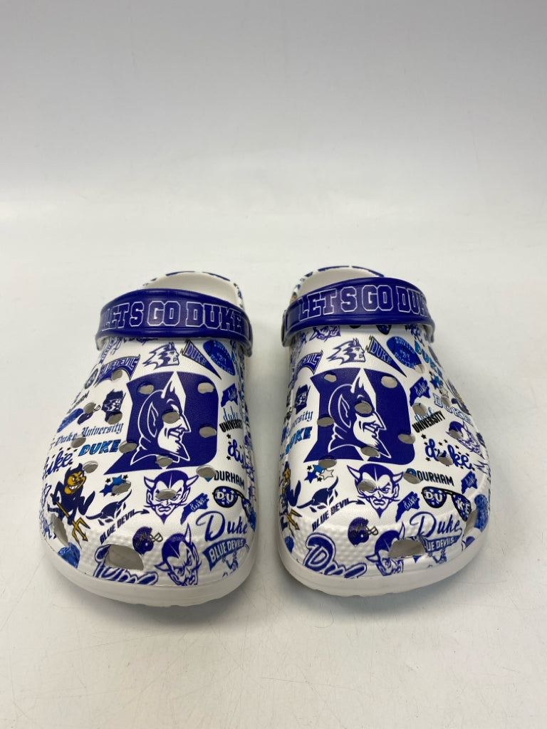 EU Shoe Size 39 White/Blue Duke Clogs