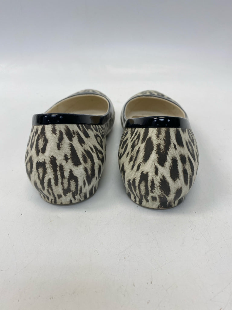 Crocs  Size 7 Cream Black Animal Print Flats
