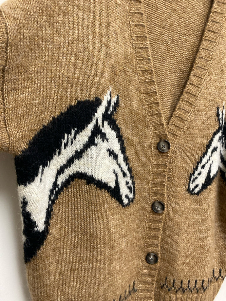 NWT Old Navy  SIZE  XL Brown Black/White Horses Plus Size Sweater