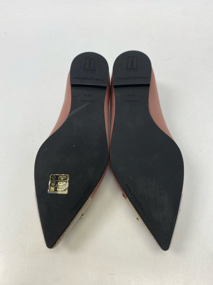 NWOT Pretty Ballerinas  Size 36.5 Pink Rhinestone(s) Flats