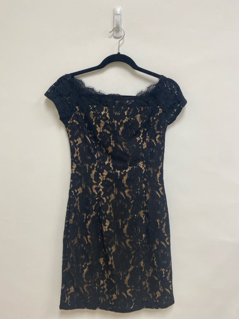 NWT Wht House/Blk Mkt Size 2P Black Tan Lace Petite Dress