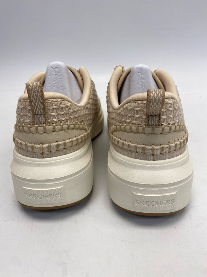 NWT Skechers US Shoe Size 8.5 Cream Sneakers